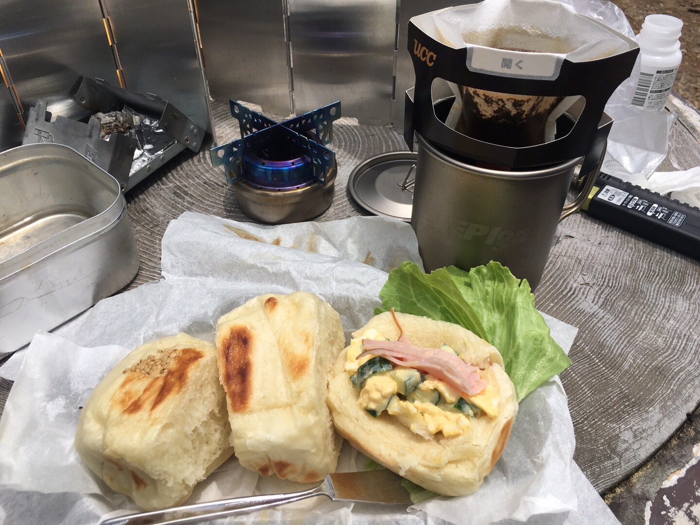 メスティンでパンを焼く六個山 リーダーちゃんさんの六個山 鉢伏山 明ヶ田尾山 五月山の活動日記 Yamap ヤマップ