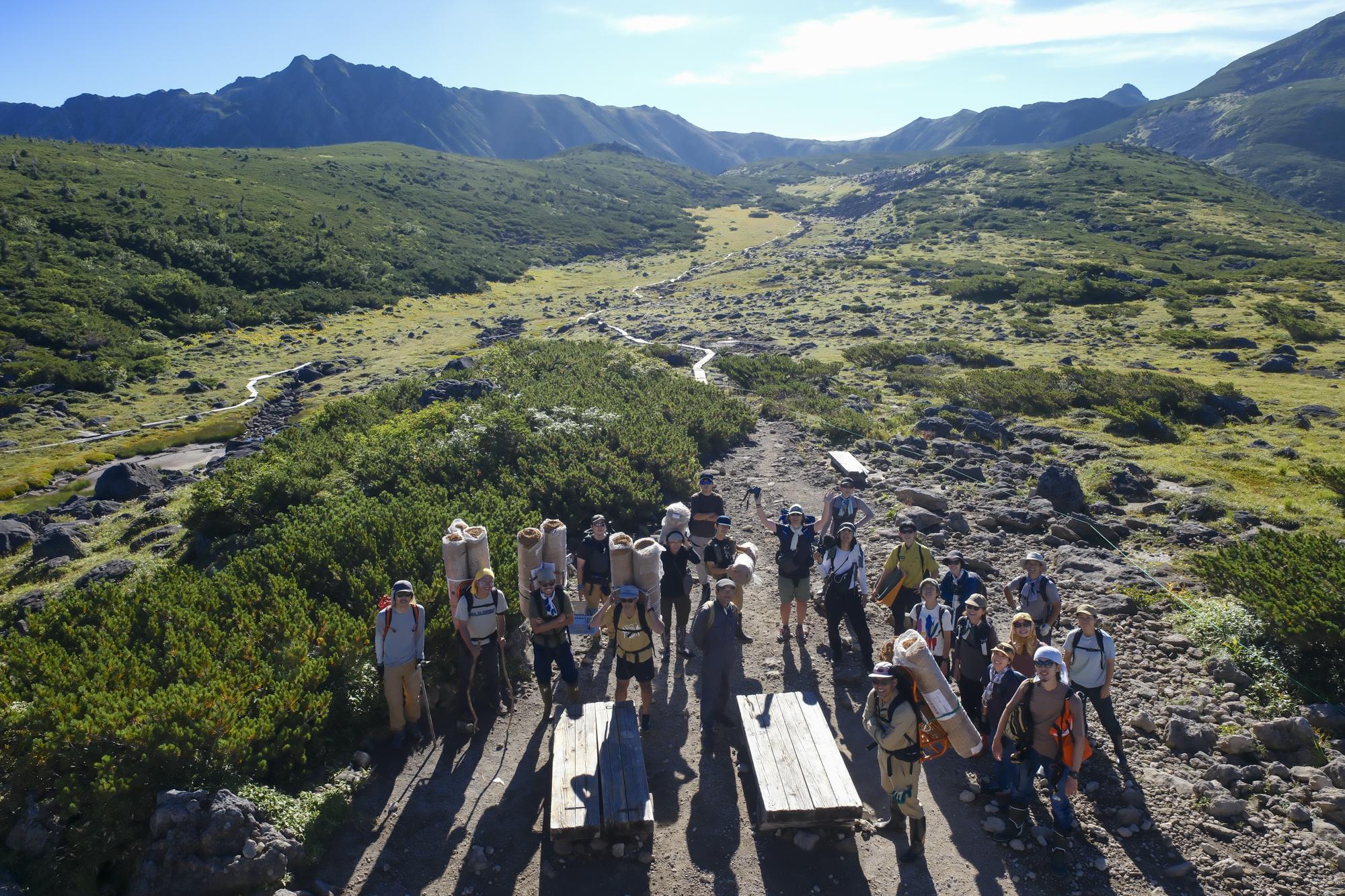 北アルプス｜雲ノ平エリアの登山道整備や植生復元活動